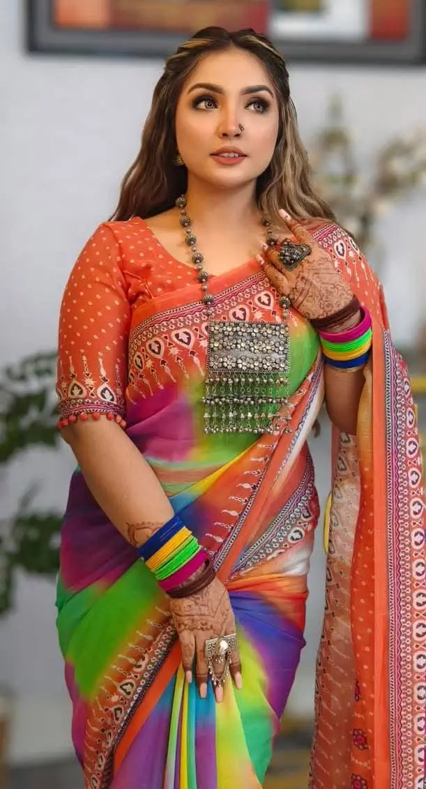 Digital Print Sharee With Blouse Piece